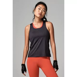 Koszulki sportowe damskie - Koszulka fitness damska z siateczką czarna STRONG ID - grafika 1