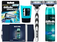 Kosmetyczki, organizery i kuferki - MASZYNKA + ŻEL DO i PO GOLENIU GILLETTE MACH3 + 6x WKŁAD + KOSMETYCZKA - miniaturka - grafika 1