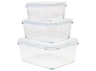 ERNESTO® Zestaw 3 pojemników do przechowywania żywności (Prostokątny) - Pojemniki kuchenne - miniaturka - grafika 1
