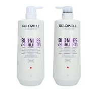 Zestawy kosmetyków damskich - GOLDWELL DUALSENSES BLONDES&HIGHLIGHTS Zestaw szampon 1000ml+odżywka 1000ml - miniaturka - grafika 1