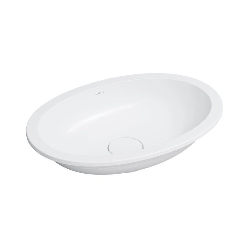 Omnires Shell M+ Umywalka podblatowa lub wpuszczana 54x37 cm biały mat SHELL480UPBM