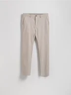 Spodnie męskie - Reserved - Spodnie chino slim fit - beżowy - miniaturka - grafika 1