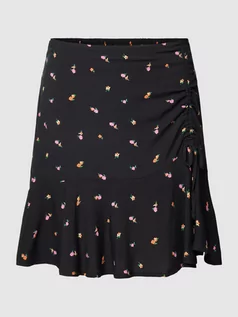Spódnice - Spódnica mini z wiskozy ze wzorem na całej powierzchni - grafika 1
