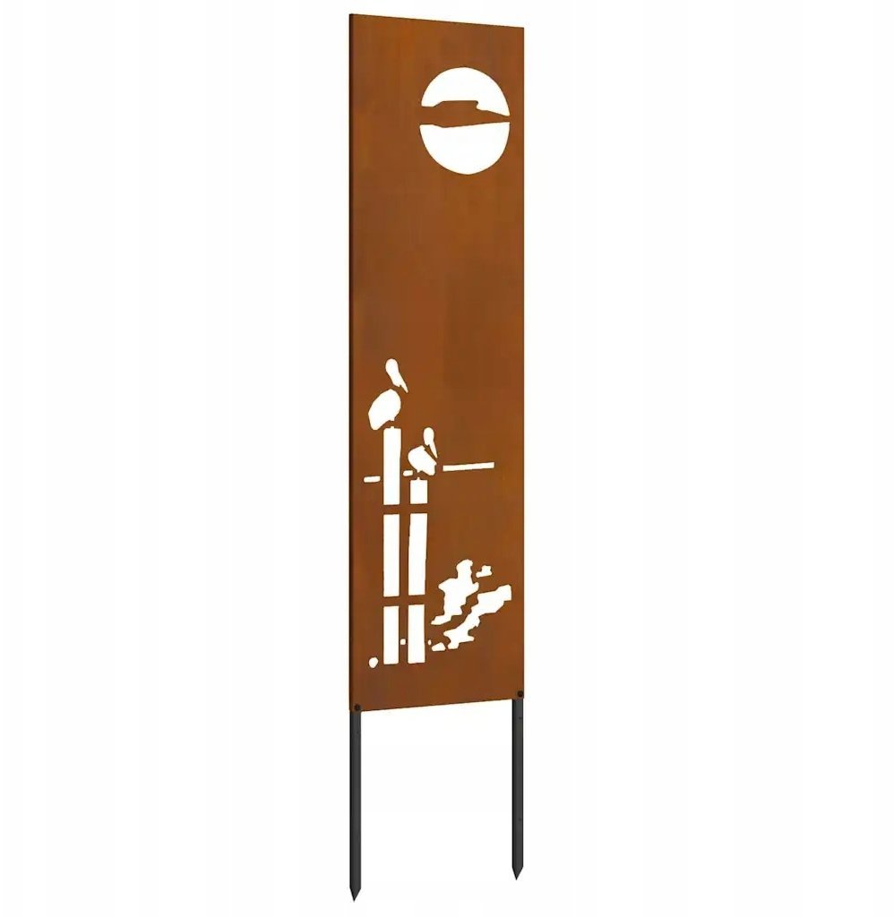 vidaXL Dekoracyjny panel ogrodowy Rdzawy 32 x 140 cm stal corten