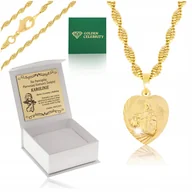 Biżuteria dla dzieci - POZŁACANY NASZYJNIK ZE STALI CHIRURGICZNEJ PREZENT - miniaturka - grafika 1
