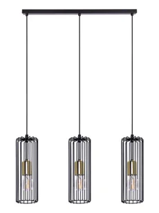 Czarno-złota druciana lampa wisząca nad stół - S775 W4-P32 - Lampy sufitowe - miniaturka - grafika 1