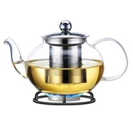 Zaparzacze i kawiarki - Dzbanek, zaparzacz, czajniczek imbryczek szklany na gaz 1,2l - miniaturka - grafika 1