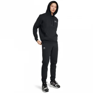 Męskie spodnie dresowe Under Armour UA Icon Fleece Jogger Taping - czarne - Spodnie męskie - miniaturka - grafika 1