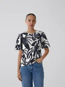 Bluzki damskie - Vila Bluzka w kolorze granatowo-kremowym - miniaturka - grafika 1