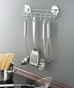 Dekoracje domu - Wenko Reling TurboFix na przybory kuchenne + 6 haczyków w komplecie B0093X91RI - miniaturka - grafika 1