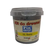 Gipsy i gładzie gipsowe - Kit do drewna 0,25 kg Szary FINAKRYL - miniaturka - grafika 1