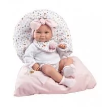 Lalka bobas winylowa Tina w różowym śpiworze 40cm Llorens - Lalki dla dziewczynek - miniaturka - grafika 1