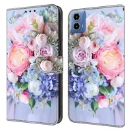 Portfele - Dla Motorola Moto G24 Power Case Portfel Stojak Telefon Skórzany pokrowiec Wzór 3D Drukowanie Kwiat Wielobarwny Style N Motorola Moto G24 Powe - miniaturka - grafika 1