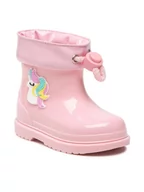 Buty dla dziewczynek - Igor Kalosze Bimbi Unicornio 10253-010 Różowy - miniaturka - grafika 1