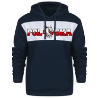 Bluzy męskie - BLUZA MESKA Z KAPTUREM KANGURKA Z NADRUKIEM POLSKA ORZEŁ DLA KIBICA XXL - miniaturka - grafika 1