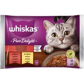 Mokra karma dla kotów - Whiskas Soczyste Kąski - mokra karma dla dorosłego kota, w galaretce (kawałki z: wołowiną, kurczakiem) 4 x 85 g - miniaturka - grafika 1