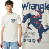 Koszulki męskie - Wrangler GRAPHIC TEE Vintage BIAŁA BAWEŁNIANA KOSZULKA T-SHIRT NADRUK XL - miniaturka - grafika 1