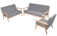 Komplety wypoczynkowe - Jasnoszary zestaw wypoczynkowy w stylu vintage - Kifi 5X - miniaturka - grafika 1