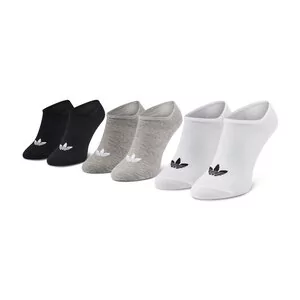 Adidas Zestaw 3 par niskich skarpet unisex Trefoil Liner FT8524 White/Black - Skarpetki damskie - miniaturka - grafika 1