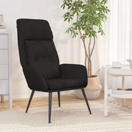 Fotele - Lumarko Fotel wypoczynkowy, czarny, sztuczna skóra zamszowa! - miniaturka - grafika 1