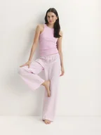 Moda i Uroda OUTLET - Reserved - Piżamowe spodnie - pastelowy róż - miniaturka - grafika 1