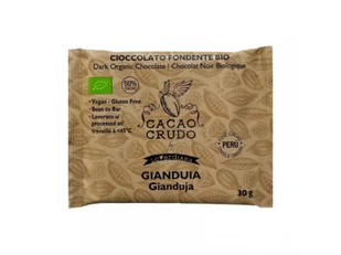 Cacao Crudo Surowa Ciemna czekolada Gianduja, BIO, 30 g - Czekolada - miniaturka - grafika 1