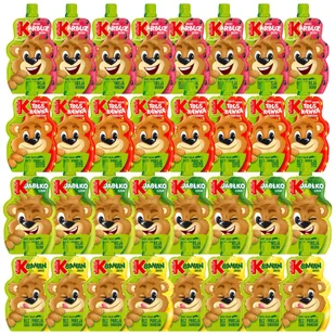 Kubuś Mus 100% Mix 4 smaków 100 g x 32 sztuk - Koncentraty warzywne, przeciery - miniaturka - grafika 1