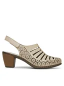 Sandały damskie - Rieker Sandały 40959-60 Szary - miniaturka - grafika 1