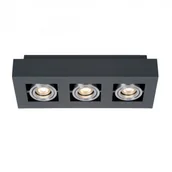Lampy sufitowe - Italux Plafon CASEMIRO kol czarny IT8002S3-BK/AL) - miniaturka - grafika 1