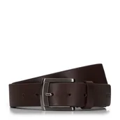 Paski - Męski pasek skórzany z wyprofilowaną klamrą - miniaturka - grafika 1