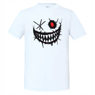 Koszulka męska z Mrocznym Uśmiechem i Czerwonym Okiem T-shirt męski - Koszulki męskie - miniaturka - grafika 1