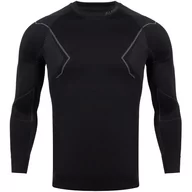 Bielizna sportowa damska - Bluza termoaktywna trekkingowa męska Alpinus Active Base Layer czarno-szara - miniaturka - grafika 1