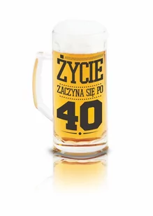 Pigmejka PIGMEJKA Kufel, ŻYCIE ZACZYNA SIĘ PO 40 - tce, 500 ml - Szklanki - miniaturka - grafika 1