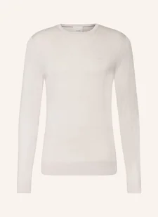 Calvin Klein Sweter Z Wełny Merino beige - Swetry męskie - miniaturka - grafika 1