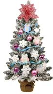 Choinki - Dekorowana sztuczna choinka SOW 60 cm z oświetleniem LED W KWIATACH - miniaturka - grafika 1