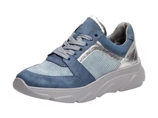 M.Daszyński Niebieskie półbuty damskie M.DASZYŃSKI 2061-1 - M.Daszyński - Sneakersy damskie - miniaturka - grafika 1