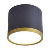 Oprawy, klosze i abażury - Candellux Oprawa natynkowa Tuba IP20 śr. 8.8 cm czarno-złota LED - miniaturka - grafika 1