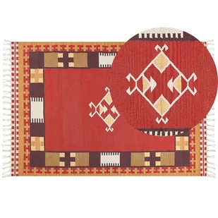 Dywan bawełniany kilim 160 x 230 cm wielokolorowy PARAKAR - Dywany - miniaturka - grafika 1