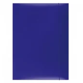 Teczki i skoroszyty - OFFICE PRODUCTS Teczka z gumką karton/lakier, A4, 350gsm, 3-skrz., niebieska 21191141-01 - miniaturka - grafika 1