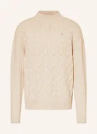 Swetry męskie - Napapijri Sweter Nino beige - NAPAPIJRI - miniaturka - grafika 1