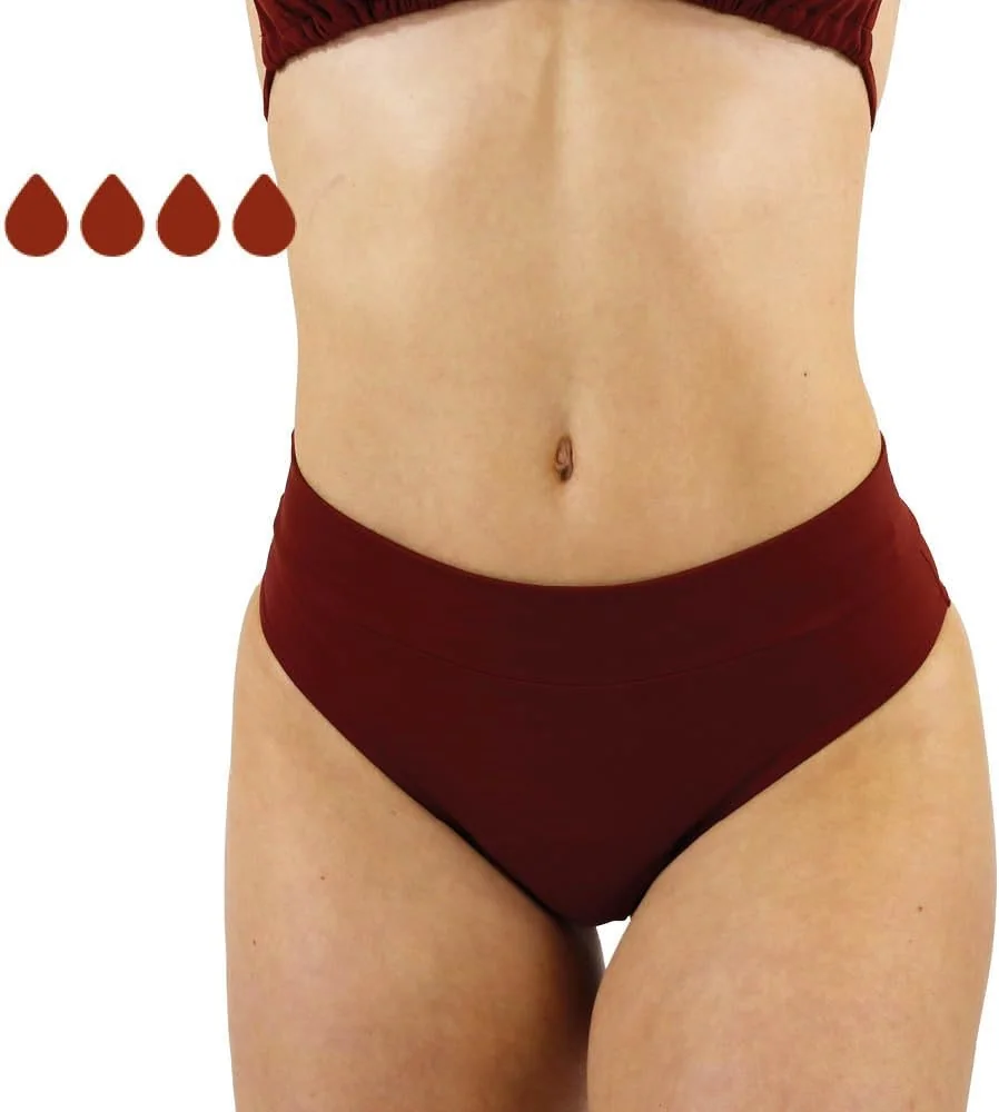 Figi bikini na okres MYLILY czerwone rozmiar 3XS damskie