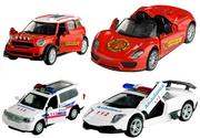 Samochody i pojazdy dla dzieci - Autko policja Straż pożarna metal 1:32 mix - miniaturka - grafika 1