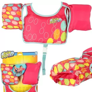 BESTWAY 32174 Kamizelka do pływania kapok z rękawkami różowa 3-6lat 19-30kg - Materace dmuchane i koła do pływania - miniaturka - grafika 1