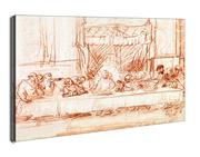 Obrazy i zdjęcia na płótnie - The Last Supper, after Leonardo da Vinci, Rembrandt - obraz na płótnie Wymiar do wyboru: 50x40 cm - miniaturka - grafika 1
