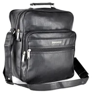 Torby męskie - Czarna PIONOWA Mała TORBA MĘSKA Eko Skóra SASZETKA na ramię PRZEWIESZKA mid - miniaturka - grafika 1