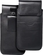 Etui i futerały do telefonów - OEM Skórzana uniwersalna wsuwka z klapką - ROYAL / czarny - Rozmiar 2XL - IPHONE 6 PLUS / SAMSUNG A52 / XIAOMI REDMI NOTE 10 - miniaturka - grafika 1