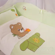 Pościel dla dzieci - BabyMatex Pościel 100x135 Bears misiaczki jasno zielona z ochraniaczem - miniaturka - grafika 1