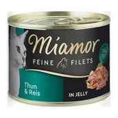 Mokra karma dla kotów - Miamor Feine Filets w galarecie Tuńczyk z ryżem 24x185 g - miniaturka - grafika 1