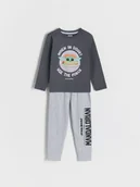 Skarpetki dla dzieci - Reserved - Dwuczęściowa piżama STAR WARS - ciemnoszary - miniaturka - grafika 1
