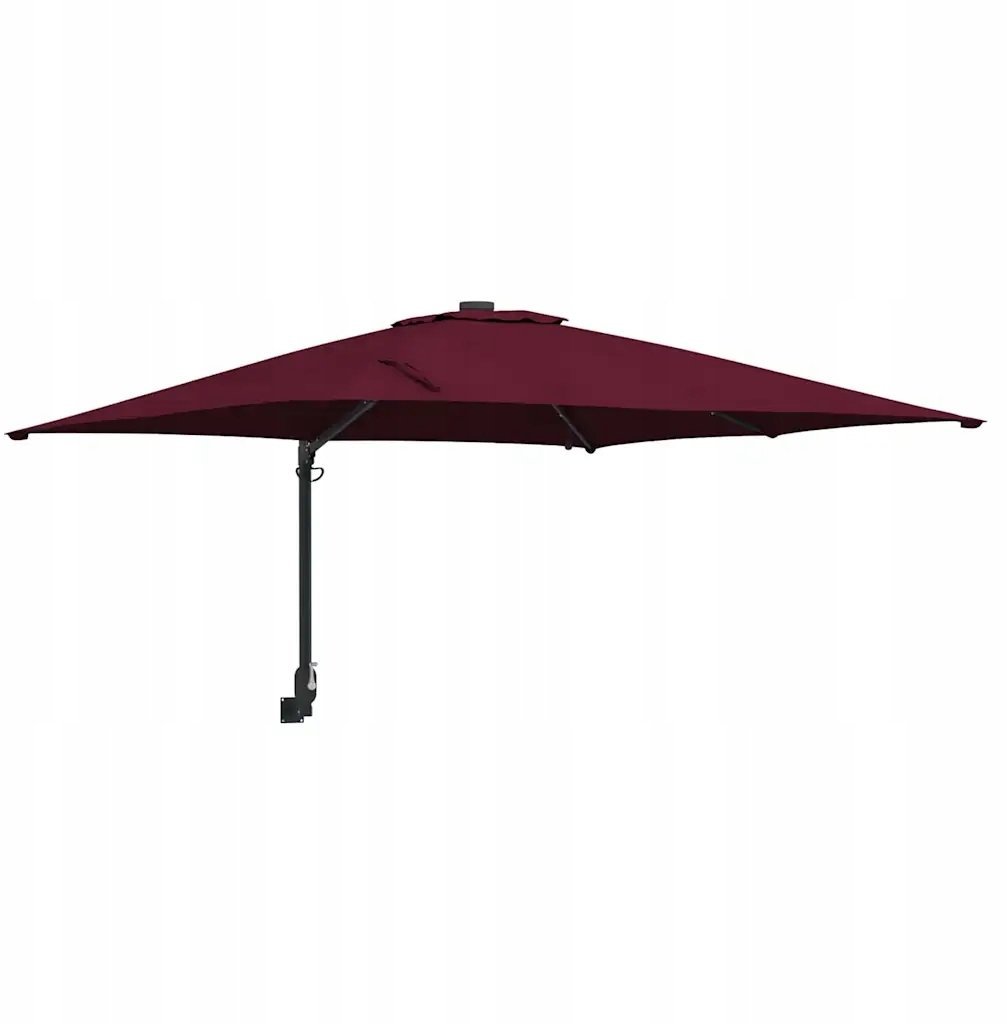 vidaXL Parasolka ogrodowa Bordowy 248.5 x 247.5 x 160 cm tkanina